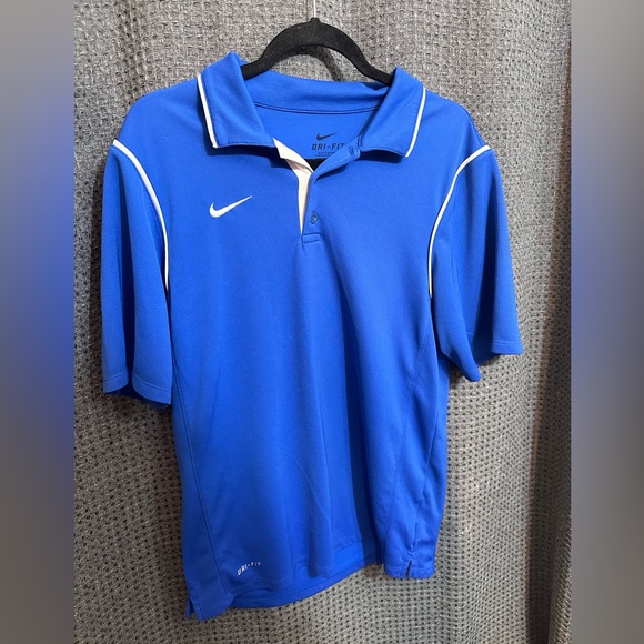 Men's Nike Golf STANDARD FIT Dri-Fit sz. Small Royal Blue Polo Shirt - Picture 1 of 8